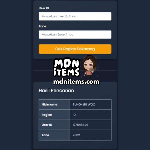 Cek Region ML